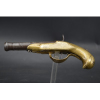 Armes de Poing PISTOLET DE POCHE  OFFICIER DE MARINE en LAITON à Percussion vers 1820 - France XIXè {PRODUCT_REFERENCE} - 2