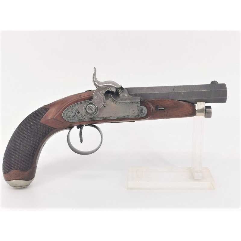 Handguns PISTOLET A PERCUSSION D'OFFICIER vers 1830 - 40 DAMAS - FRANCE XIXè {PRODUCT_REFERENCE} - 1