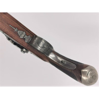 Armes de Poing PISTOLET A PERCUSSION D'OFFICIER vers 1840 DAMAS Rayures Cheveux - FRANCE XIXè {PRODUCT_REFERENCE} - 5