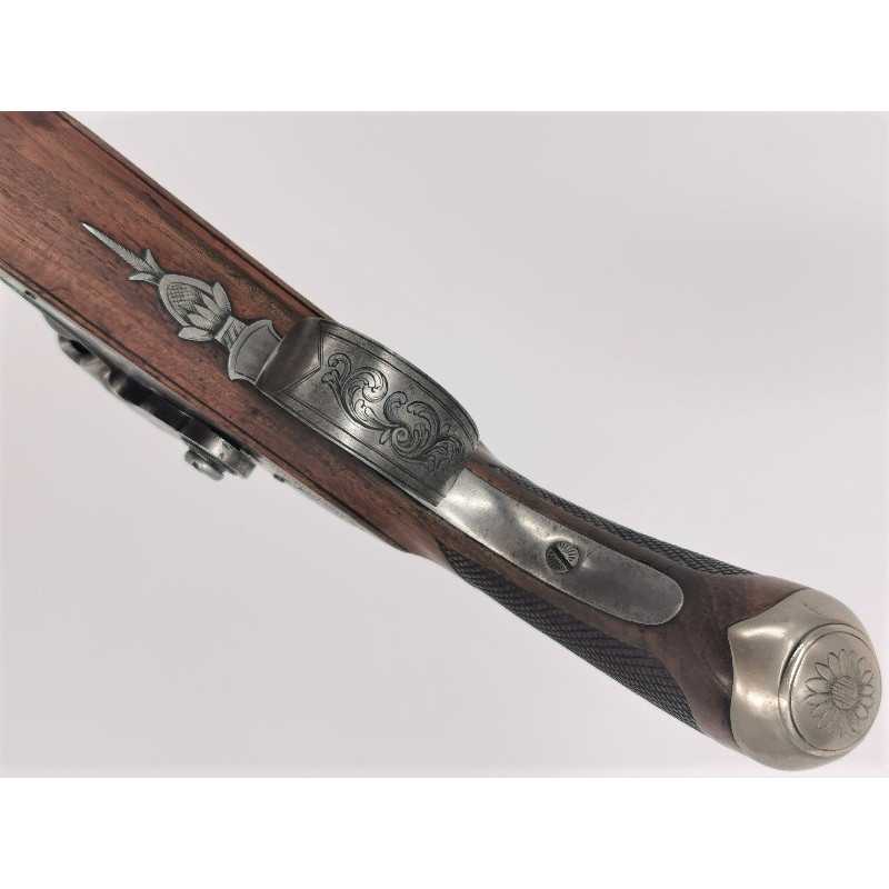 Handguns PISTOLET A PERCUSSION D'OFFICIER vers 1830 - 40 DAMAS - FRANCE XIXè {PRODUCT_REFERENCE} - 5