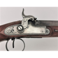 Armes de Poing PISTOLET A PERCUSSION D'OFFICIER vers 1840 DAMAS Rayures Cheveux - FRANCE XIXè {PRODUCT_REFERENCE} - 7