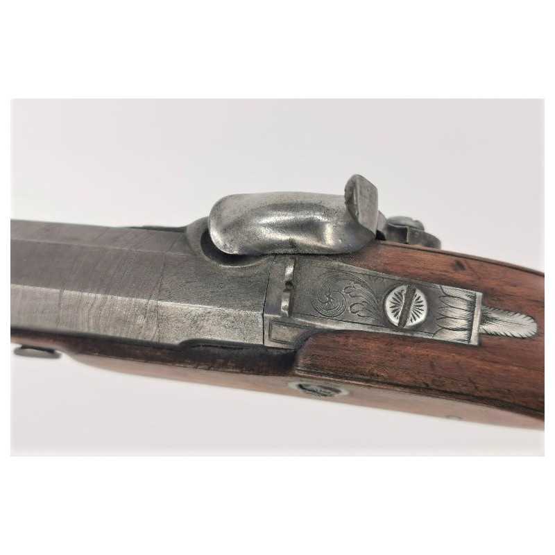 Handguns PISTOLET A PERCUSSION D'OFFICIER vers 1830 - 40 DAMAS - FRANCE XIXè {PRODUCT_REFERENCE} - 9