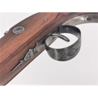 Armes de Poing PISTOLET A PERCUSSION D'OFFICIER vers 1840 DAMAS Rayures Cheveux - FRANCE XIXè {PRODUCT_REFERENCE} - 15