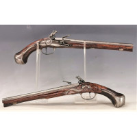 Handguns PAIRE DE PISTOLETS A SILEX XVIIIè MINOCHE A MONTPELLIER - FRANCE ANCIENNE MONARCHIE {PRODUCT_REFERENCE} - 1