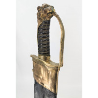 Armes et Objets de Marine IMPOSANT et UNIQUE SABRE DE BORD OFFICIER MARINE MILITAIRE DU ROI LOUIS XVI vers 1780 - France Ancienn