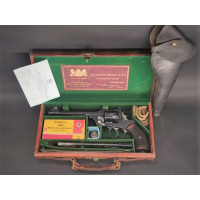 Armes de Poing REVOLVER DE TIR  WEBLEY TARGET MODEL 1896  en valise cuir  Calibre 455 / 450  &  22 Morris  -  Royaume-Uni XIXè {