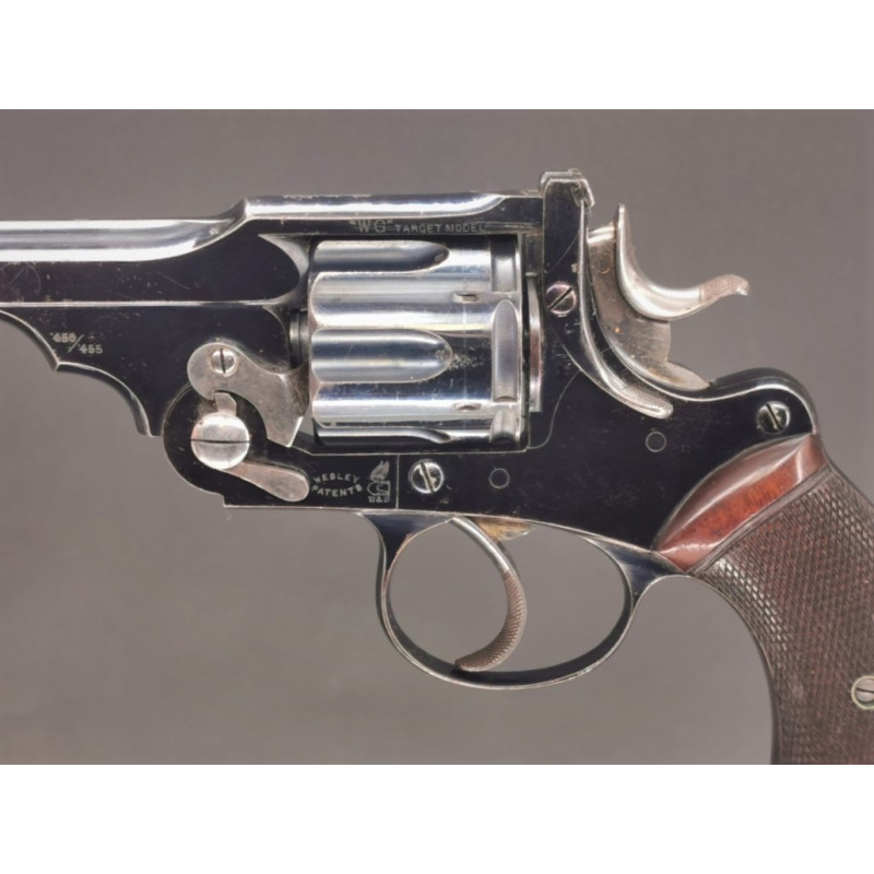 Handguns WEBLEY GOUVERNEMENT  ARMY REVOLVER  modèle 1896  en valise cuir 1906  Calibre 455 / 450 et 22 Morris - GB XIXè {PRODUCT