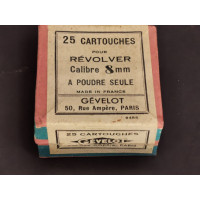 Munitions  BOITE CARTOUCHES GEVELOT 8MM 92 à POUDRE SEULE calibre 8mm MAS 1892 {PRODUCT_REFERENCE} - 1