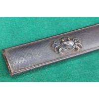 Arts & Armes du Japon KOZUKA AIKUCHI TANTO KATANA WAKIZASHI CRABE - JAPON 19è {PRODUCT_REFERENCE} - 1