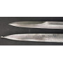 Couteaux Anciens & Divers FORT COUTEAU DE CHASSE  VENERIE Signée GUERRE à LANGRES Lame  DAMAS vers 1856 - FRANCE XIXè {PRODUCT_R