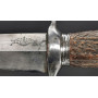 Couteaux Anciens & Divers FORT COUTEAU DE CHASSE  VENERIE Signée GUERRE à LANGRES Lame  DAMAS vers 1856 - FRANCE XIXè {PRODUCT_R