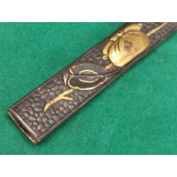 Arts & Armes du Japon KOZUKA AIKUCHI TANTO KATANA WAKIZASHI EVENTAIL et BALUCHON  - JAPON 19è {PRODUCT_REFERENCE} - 3