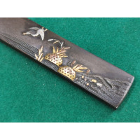 Arts & Armes du Japon KOZUKA AIKUCHI TANTO KATANA WAKIZASHI  SHIBUICHI GRUE  - JAPON 19è {PRODUCT_REFERENCE} - 2