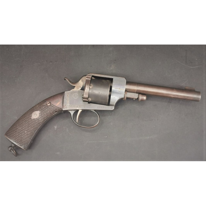 Handguns REVOLVER FRANCOTTE Simple Action Modèle 1871 CONTRAT MILITAIRE SUÉDOIS Calibre 11mm - BE XIX {PRODUCT_REFERENCE} - 1