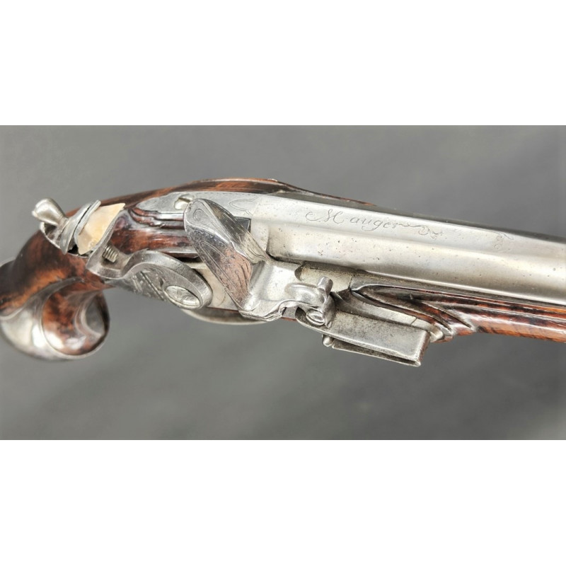 Handguns LONG PISTOLET A SILEX  Signé MAUGER  - FRANCE XVIIIè {PRODUCT_REFERENCE} - 7