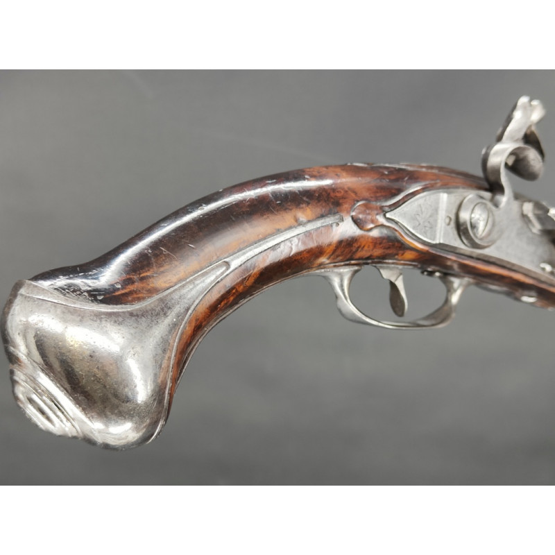 Handguns LONG PISTOLET A SILEX  Signé MAUGER  - FRANCE XVIIIè {PRODUCT_REFERENCE} - 14