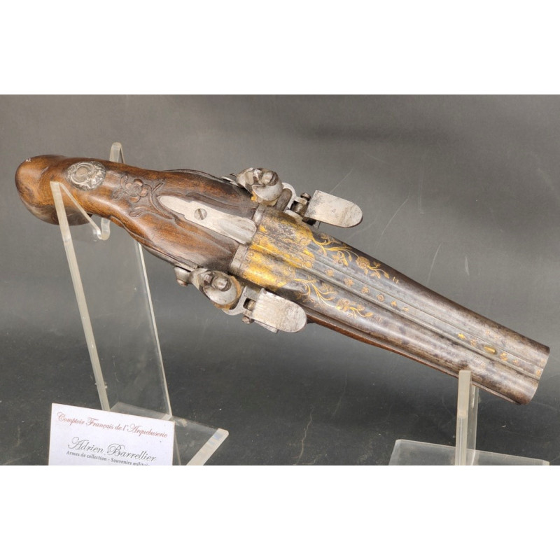 Handguns PISTOLET à SILEX DE VENNERIE CHASSE LOUIS XVI Signé Joseph DUMAREST - France Ancienne Monarchie {PRODUCT_REFERENCE} - 2