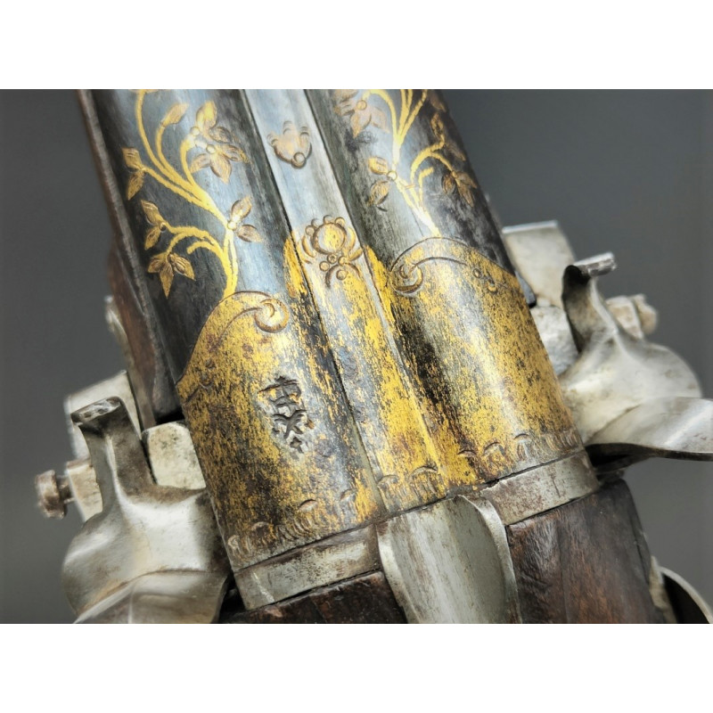 Armes de Poing PISTOLET à SILEX DE VENERIE CHASSE LOUIS XVI Signé Joseph DUMAREST - France Ancienne Monarchie {PRODUCT_REFERENCE