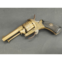 Armes de Poing REVOLVER 7mm à Broches en LAITON Gravé - FRANCE XIXè {PRODUCT_REFERENCE} - 4