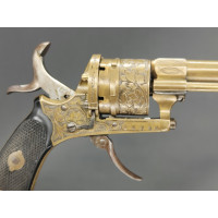 Armes de Poing REVOLVER 7mm à Broches en LAITON Gravé - FRANCE XIXè {PRODUCT_REFERENCE} - 6