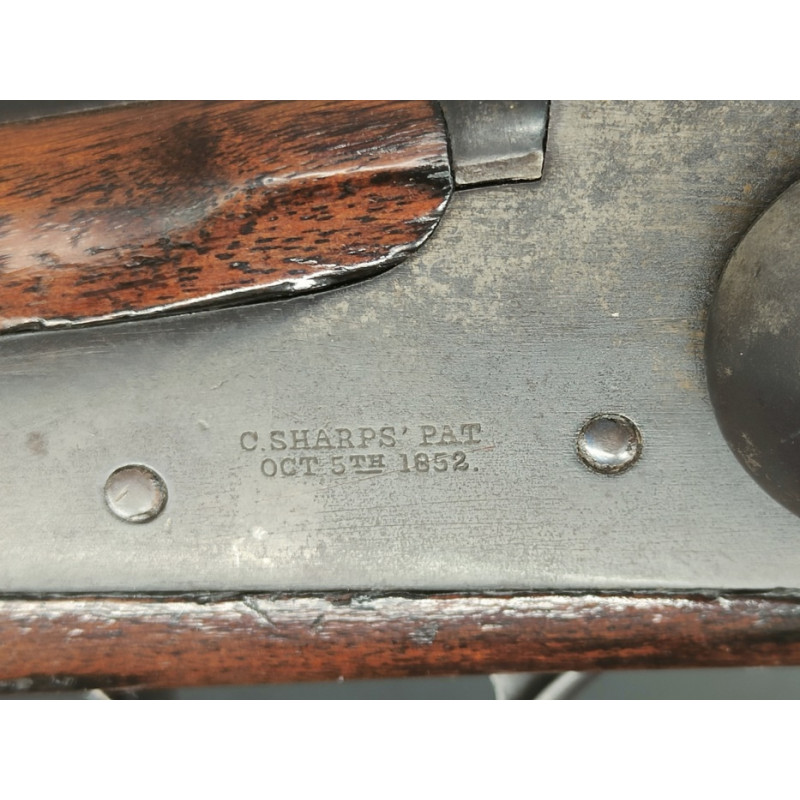 Armes Longues CARABINE DE SELLE SHARPS 1859 CONVERSION R.S. LAUWRENCE PATENT 1869 - 2 CCULASSES / 2 CALIBRES 50-70 CF. & RF -  U