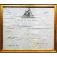 Souvenirs Historiques BREVET DE SABRE D'HONNEUR DÉCERNÉ PAR BONAPARTE PREMIER CONSUL AU CITOYEN Jean SOULES - FRANCE CONSULAT {P