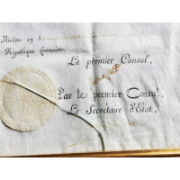 Souvenirs Historiques BREVET DE SABRE D'HONNEUR DÉCERNÉ PAR BONAPARTE PREMIER CONSUL AU CITOYEN Jean SOULES - FRANCE CONSULAT {P