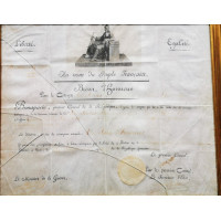 Souvenirs Historiques BREVET DE SABRE D'HONNEUR DÉCERNÉ PAR BONAPARTE PREMIER CONSUL AU CITOYEN Jean SOULES - FRANCE CONSULAT {P