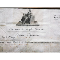 Souvenirs Historiques BREVET DE SABRE D'HONNEUR DÉCERNÉ PAR BONAPARTE PREMIER CONSUL AU CITOYEN Jean SOULES - FRANCE CONSULAT {P