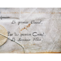 Souvenirs Historiques BREVET DE SABRE D'HONNEUR DÉCERNÉ PAR BONAPARTE PREMIER CONSUL AU CITOYEN Jean SOULES - FRANCE CONSULAT {P