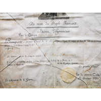 Souvenirs Historiques BREVET DE SABRE D'HONNEUR DÉCERNÉ PAR BONAPARTE PREMIER CONSUL AU CITOYEN Jean SOULES - FRANCE CONSULAT {P