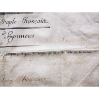 Souvenirs Historiques BREVET DE SABRE D'HONNEUR DÉCERNÉ PAR BONAPARTE PREMIER CONSUL AU CITOYEN Jean SOULES - FRANCE CONSULAT {P