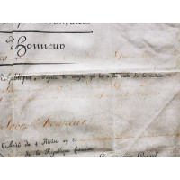 Souvenirs Historiques BREVET DE SABRE D'HONNEUR DÉCERNÉ PAR BONAPARTE PREMIER CONSUL AU CITOYEN Jean SOULES - FRANCE CONSULAT {P