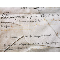 Souvenirs Historiques BREVET DE SABRE D'HONNEUR DÉCERNÉ PAR BONAPARTE PREMIER CONSUL AU CITOYEN Jean SOULES - FRANCE CONSULAT {P
