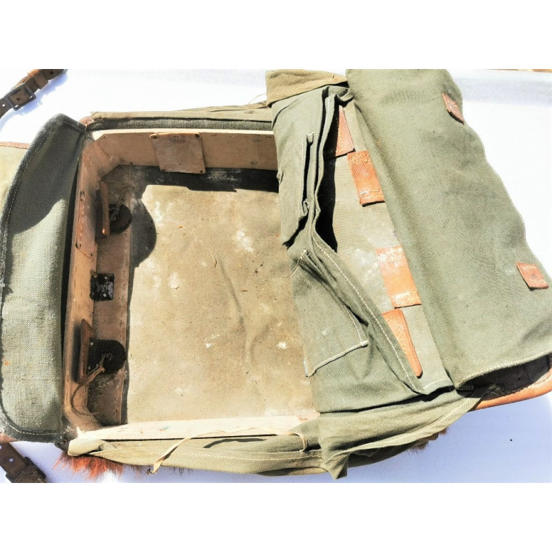 Militaria SAC A DOS ALLEMAND WW2 TRANSMISSION TORNISTER POIL DE VACHE - Allemagne Seconde Guerre {PRODUCT_REFERENCE} - 4