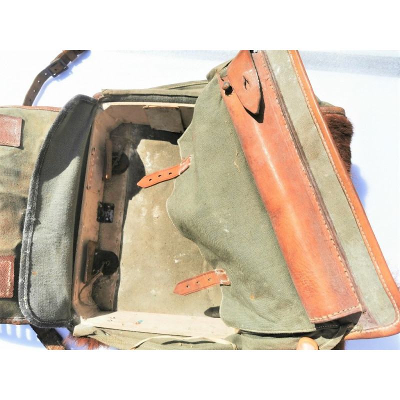 Militaria SAC A DOS ALLEMAND WW2 TRANSMISSION TORNISTER POIL DE VACHE - Allemagne Seconde Guerre {PRODUCT_REFERENCE} - 5