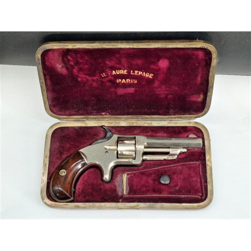 Handguns REVOLVER WESSON & HARRINGTON 1871 N°2 Calibre 22RF en Coffret H.Fauré LEPAGE PARIS - USA XIXé {PRODUCT_REFERENCE} - 1