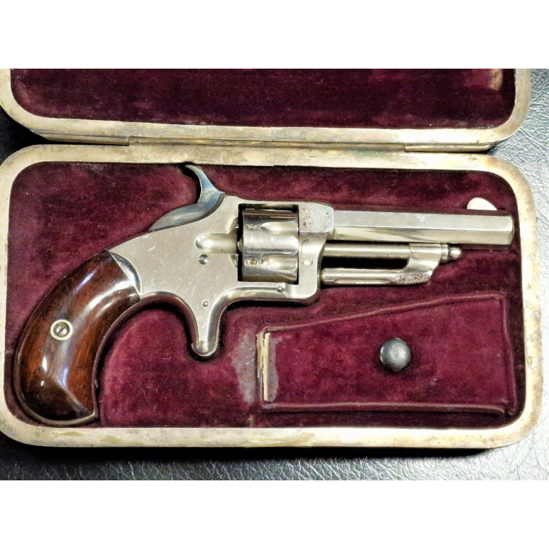 Handguns REVOLVER WESSON & HARRINGTON 1871 N°2 Calibre 22RF en Coffret H.Fauré LEPAGE PARIS - USA XIXé {PRODUCT_REFERENCE} - 2