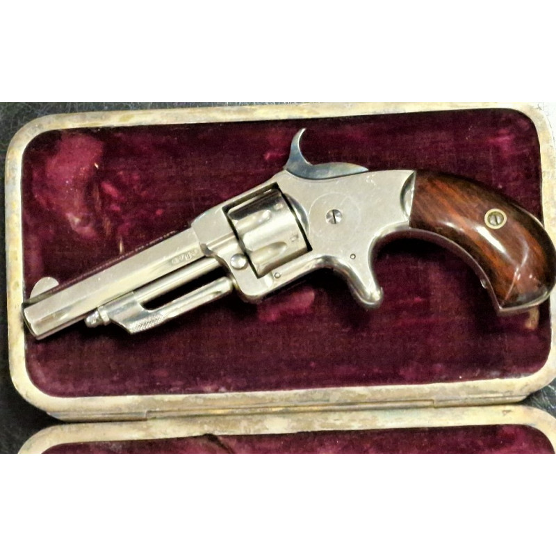 Armes de Poing REVOLVER WESSON & HARRINGTON 1871 N°2 Calibre 22RF en Coffret H. Fauré LEPAGE PARIS - USA XIXé {PRODUCT_REFERENCE