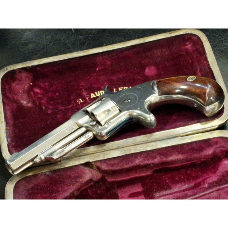 Handguns REVOLVER WESSON & HARRINGTON 1871 N°2 Calibre 22RF en Coffret H.Fauré LEPAGE PARIS - USA XIXé {PRODUCT_REFERENCE} - 5