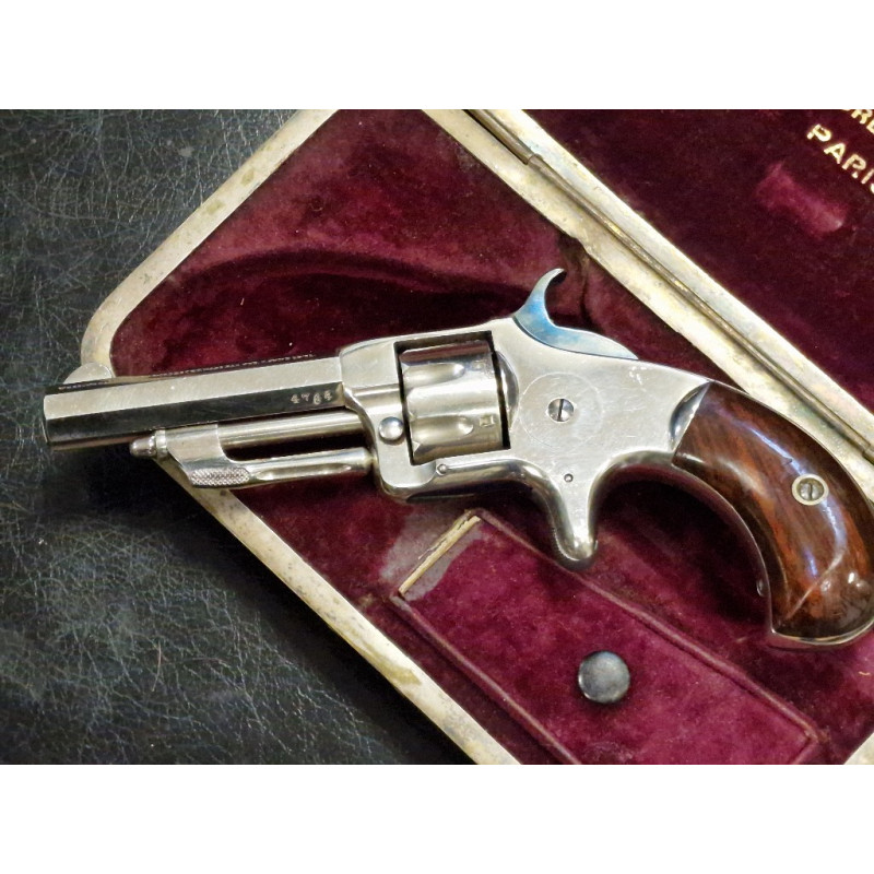 Handguns REVOLVER WESSON & HARRINGTON 1871 N°2 Calibre 22RF en Coffret H.Fauré LEPAGE PARIS - USA XIXé {PRODUCT_REFERENCE} - 4