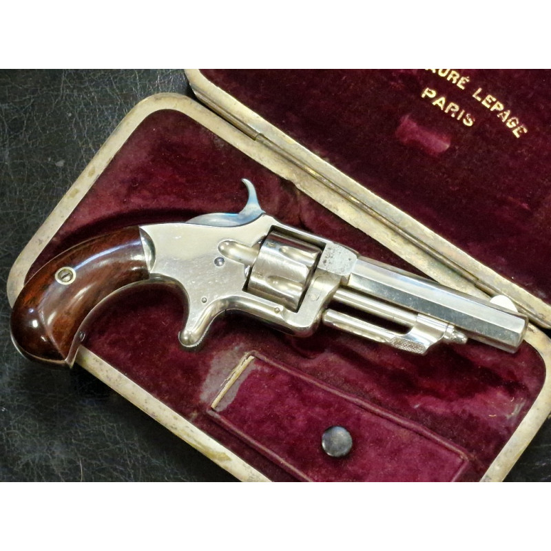 Handguns REVOLVER WESSON & HARRINGTON 1871 N°2 Calibre 22RF en Coffret H.Fauré LEPAGE PARIS - USA XIXé {PRODUCT_REFERENCE} - 8