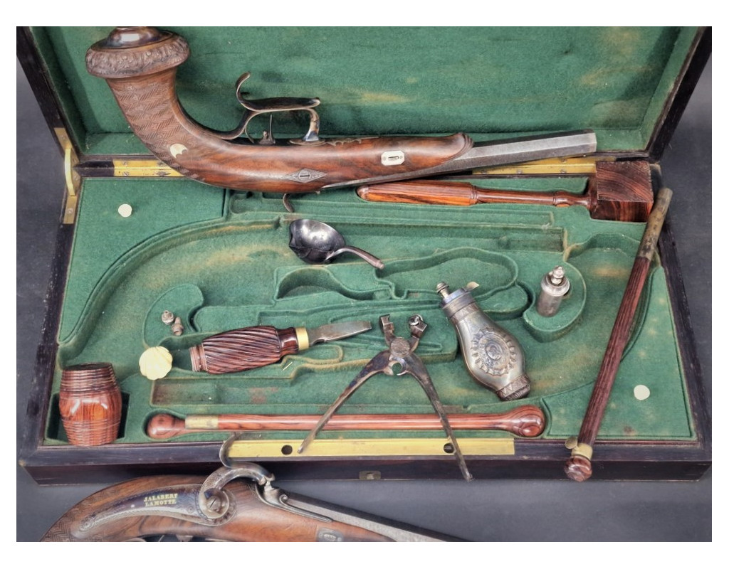 Handguns COFFRET PAIRE PISTOLETS TYPE 1833 OFFICIER PAR LAMOTTE à SAINT ETIENNE {PRODUCT_REFERENCE} - 14