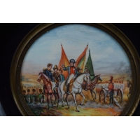 Couteaux Anciens & Divers MINIATURE PEINTURE NAPOLEON scène de  BATAILLE XIXè {PRODUCT_REFERENCE} - 5