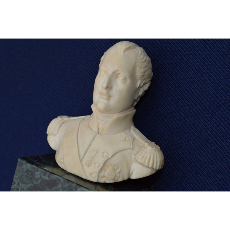 BUSTE NAPOLEON EN IVOIRE DE DIEPPE- FR XIXè BUSTE NAPOLEON EN IVOIRE DE DIEPPE- FR XIXè