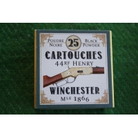 Cartouches Collection 44RF BOITE DE CARTOUCHES MUNITIONS  Poudre Noire CALIBRE 44 HENRY ANNULAIRE WINCHESTER MODEL 1866 {PRODUCT