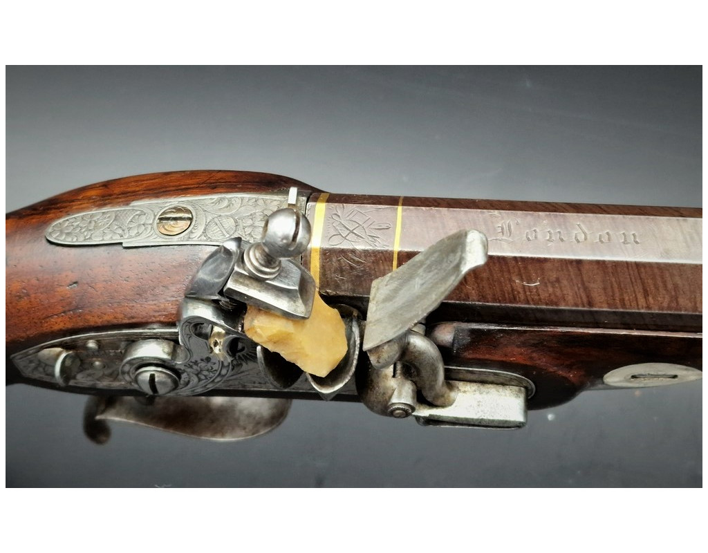 Handguns PISTOLET A SILEX DE DUEL GEORGE III par MANTON LONDON  vers 1810  Cal. 48 - GB Premier Empire {PRODUCT_REFERENCE} - 9
