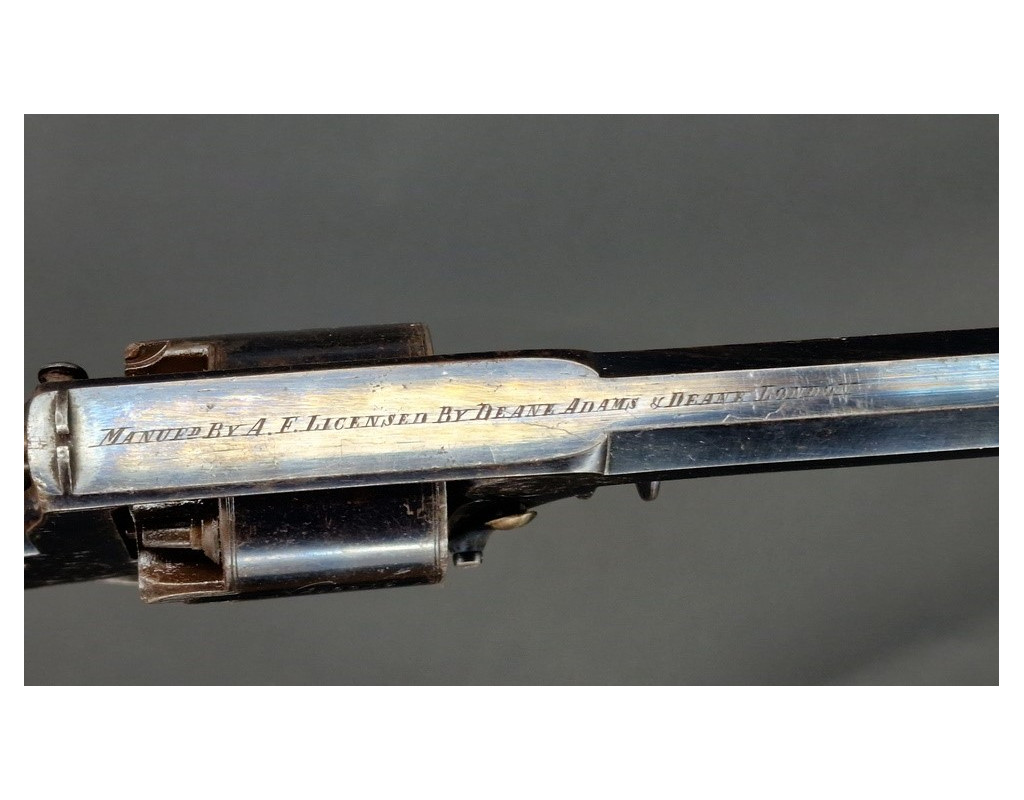 Armes de Poing REVOLVER DEANE ADAMS &DEANE LONDON Modèle 1851 par Auguste FRANCOTTE à Liège Calibre 44 - Belgique XIXè {PRODUCT_