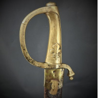 Armes et Objets de Marine SABRE DE BORD PORT DE MARSEILLE BRIQUET D'INFANTERIE DE MARINE MILITAIRE Modèle AN IX - 1801  -  FRANC