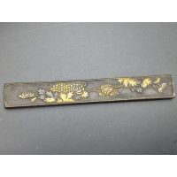 Arts & Armes du Japon KOZUKA AIKUCHI TANTO KATANA WAKIZASHI  PIVOINE CRIQUET   - JAPON 19è {PRODUCT_REFERENCE} - 1